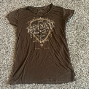 Hard Rock Cafe Women's Brown T-shirt